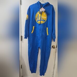 Golden State Warriors‎ Klew NBA Size M Blue Hooded Onsie Adult NWT Pubcrawl COZY